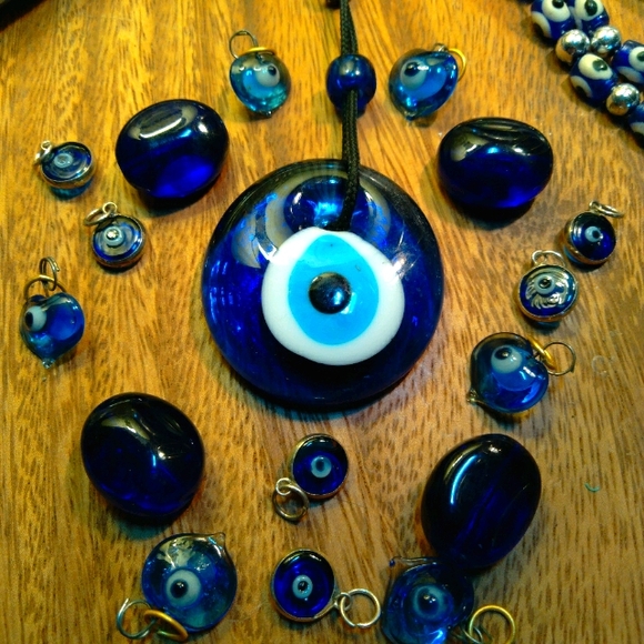 Jewelry - Witchy mystical oddity, blue evil eye jewelry kit